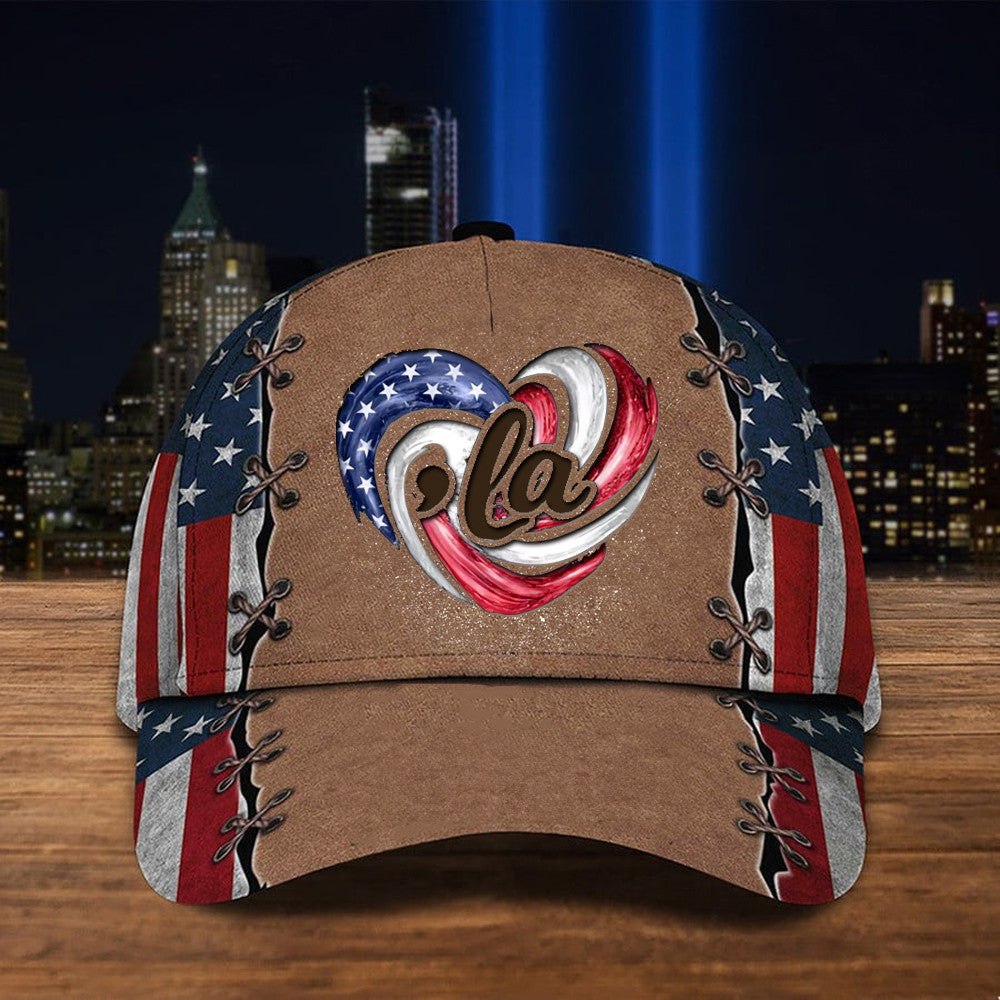 ,La Comma La Kamala Harris For President Hat 2024 Election American Flag Hat Kamala Merch
